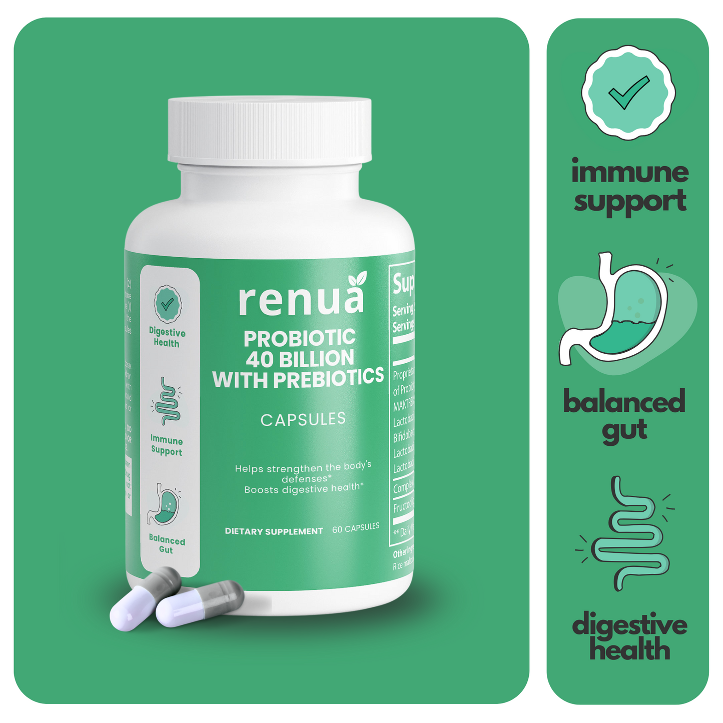 Probiotic 40 Billion with Prebiotics