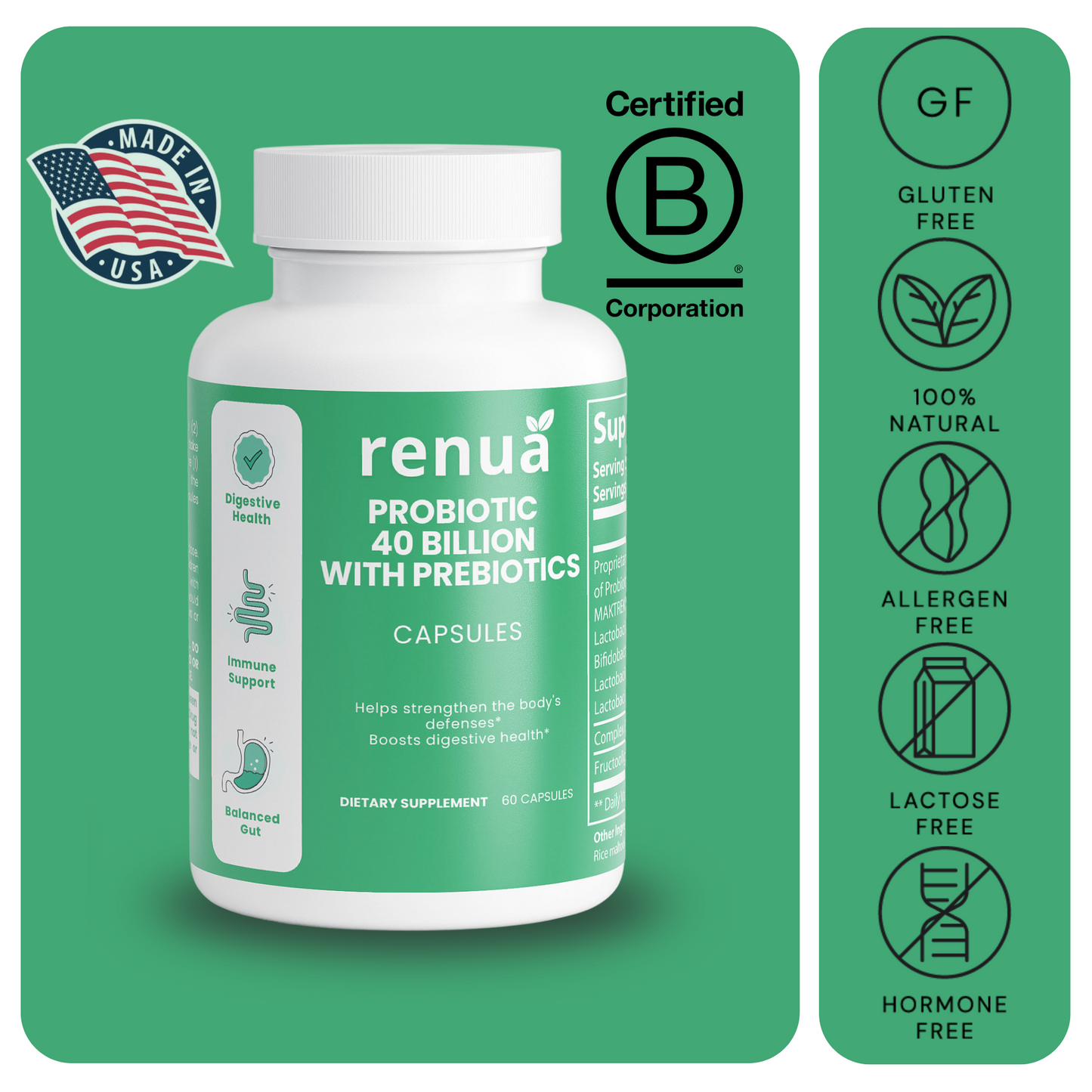 Probiotic 40 Billion with Prebiotics